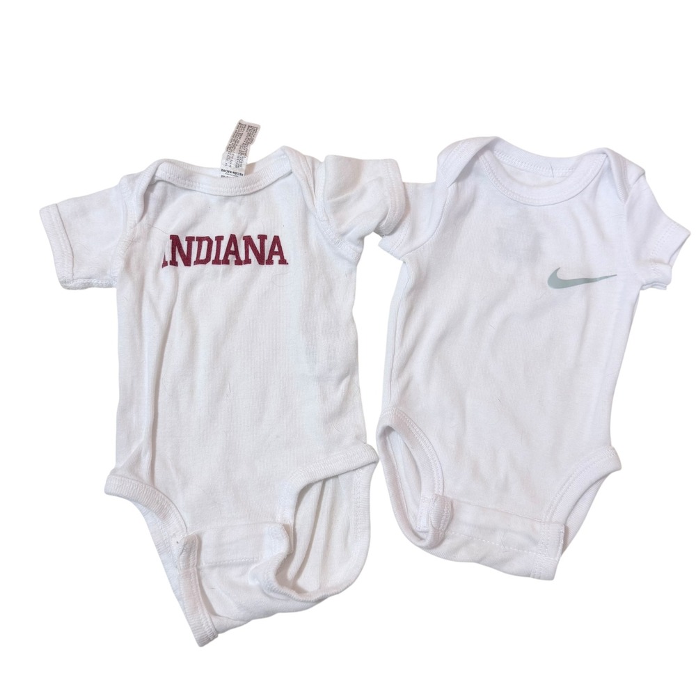 Athletic‎ Nike Indiana University Hoosiers Bodysuit Set Newborn White Red 2pc
